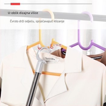 Vilica za sušenje rublja od nehrđajućeg čelika i plastike - za sušenje na balkonu, stil lagani luksuz, Guanya Chengli