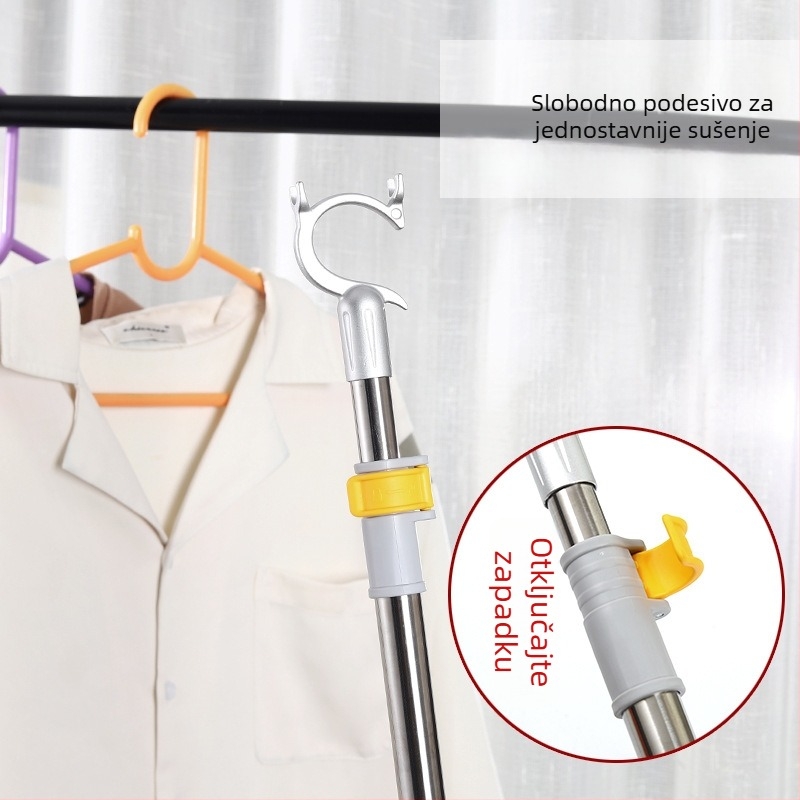 Vilica za sušenje rublja od nehrđajućeg čelika i plastike - za sušenje na balkonu, stil lagani luksuz, Guanya Chengli