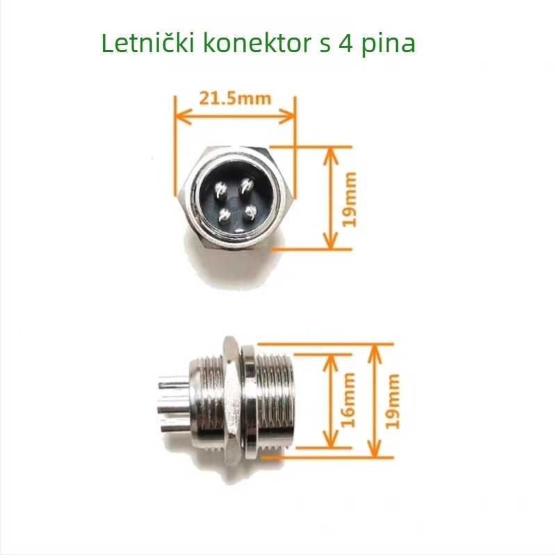 Gooseneck konferencijski mikrofon s trojpinim četverokonduktorskim avionskim priključkom, kabelski, 20Hz-20kHz, SNR ≥70dB