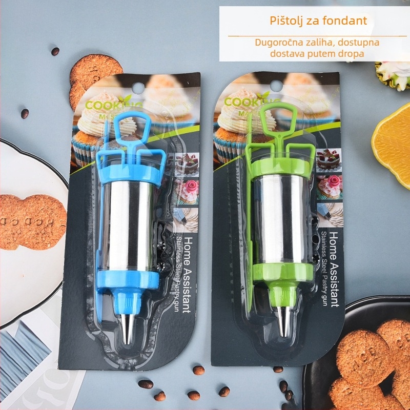 Set pištolja za ukrašavanje od nehrđajućeg čelika, One Mind, za ukrašavanje kremom na kekse, moderni minimalistički stil