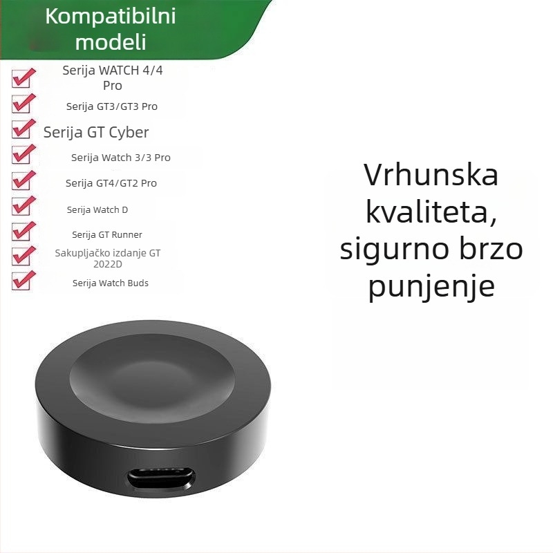 Magnetna punjačka baza za Huawei sat – Type-C sučelje, Kompatibilno s GT4/GT5/GT3/GT2 Pro, Model 02