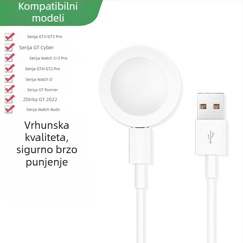 Magnetna punjačka baza za Huawei sat – Type-C sučelje, Kompatibilno s GT4/GT5/GT3/GT2 Pro, Model 02