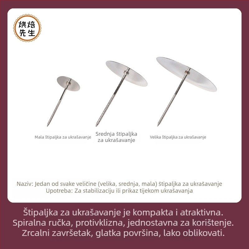 Set alata za ukrašavanje s baznom postolom, alati za ukrašavanje pastom od graha u korejskom stilu i alati za ukrašavanje latica