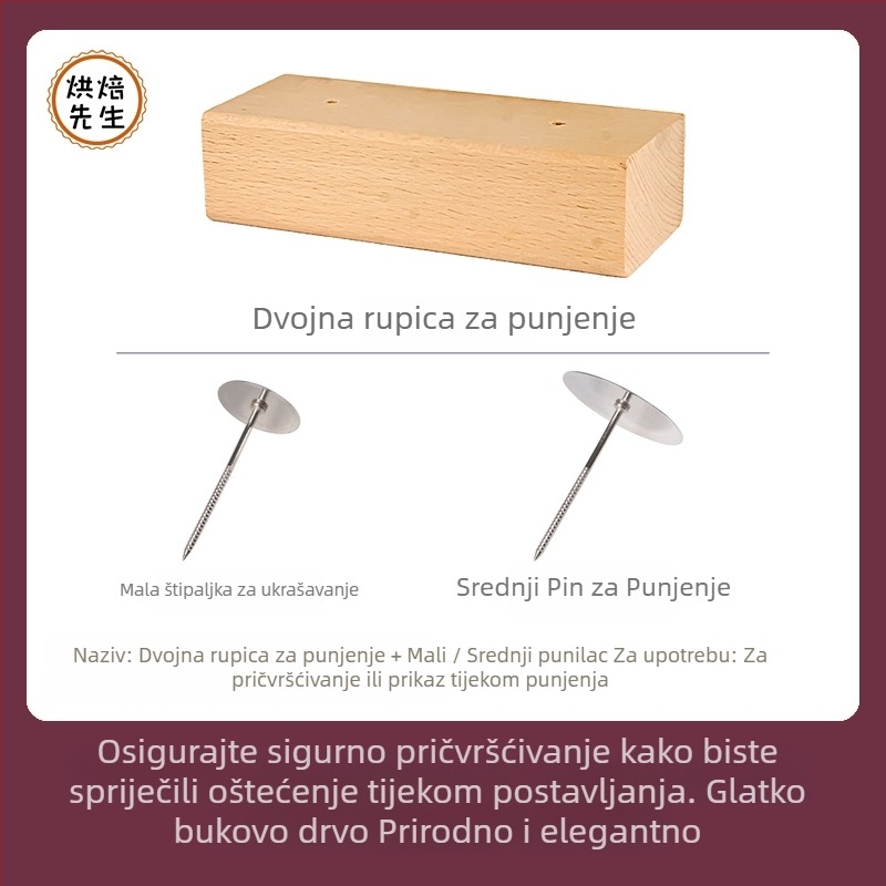 Set alata za ukrašavanje s baznom postolom, alati za ukrašavanje pastom od graha u korejskom stilu i alati za ukrašavanje latica