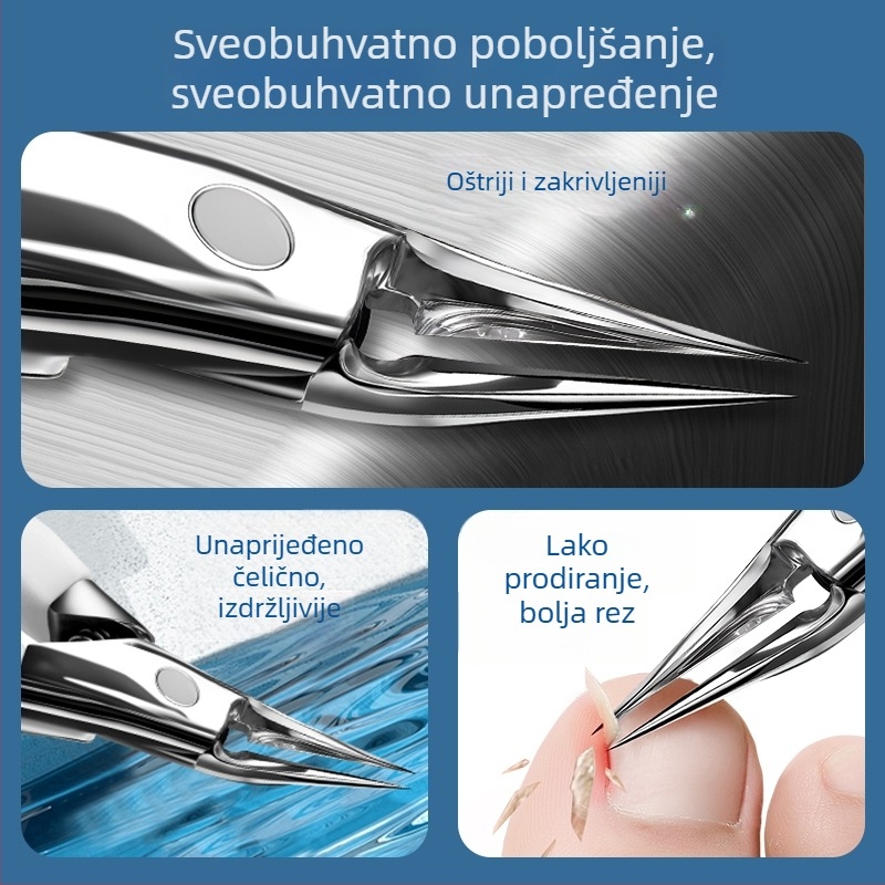 Klip za nokte na stopalu s dizajnom protiv prskanja, orlov kljun i šiljati vrh, za kućnu upotrebu