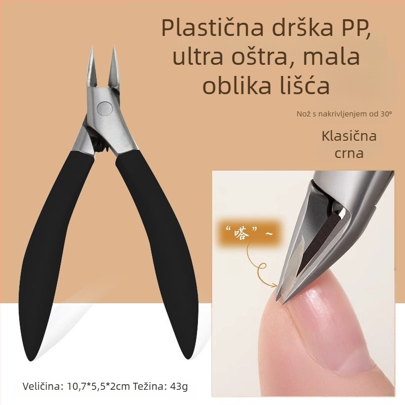 Klip za nokte na stopalu s dizajnom protiv prskanja, orlov kljun i šiljati vrh, za kućnu upotrebu