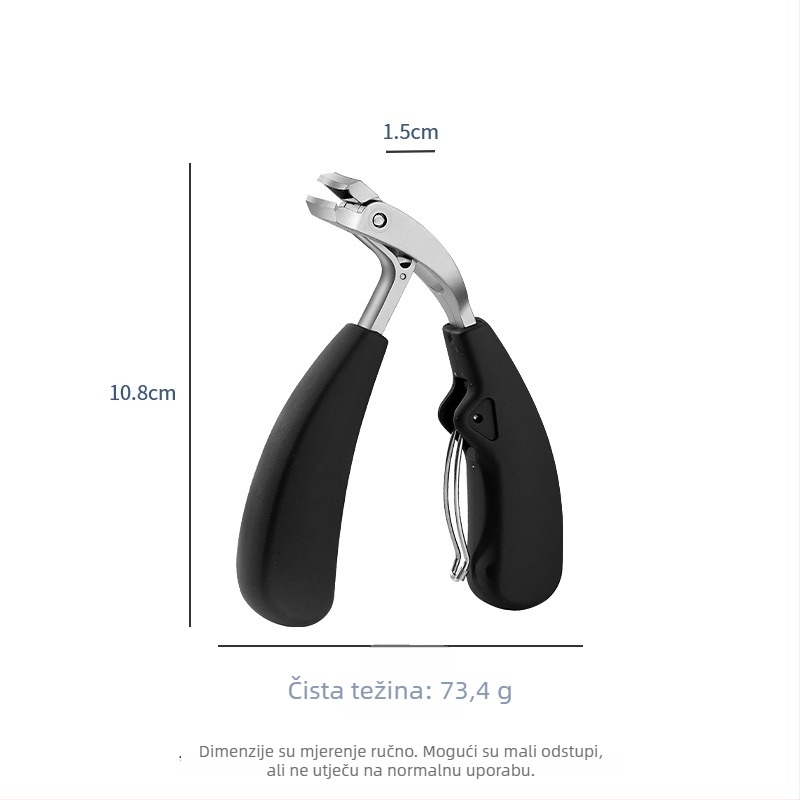 Klip za nokte na stopalu s dizajnom protiv prskanja, orlov kljun i šiljati vrh, za kućnu upotrebu