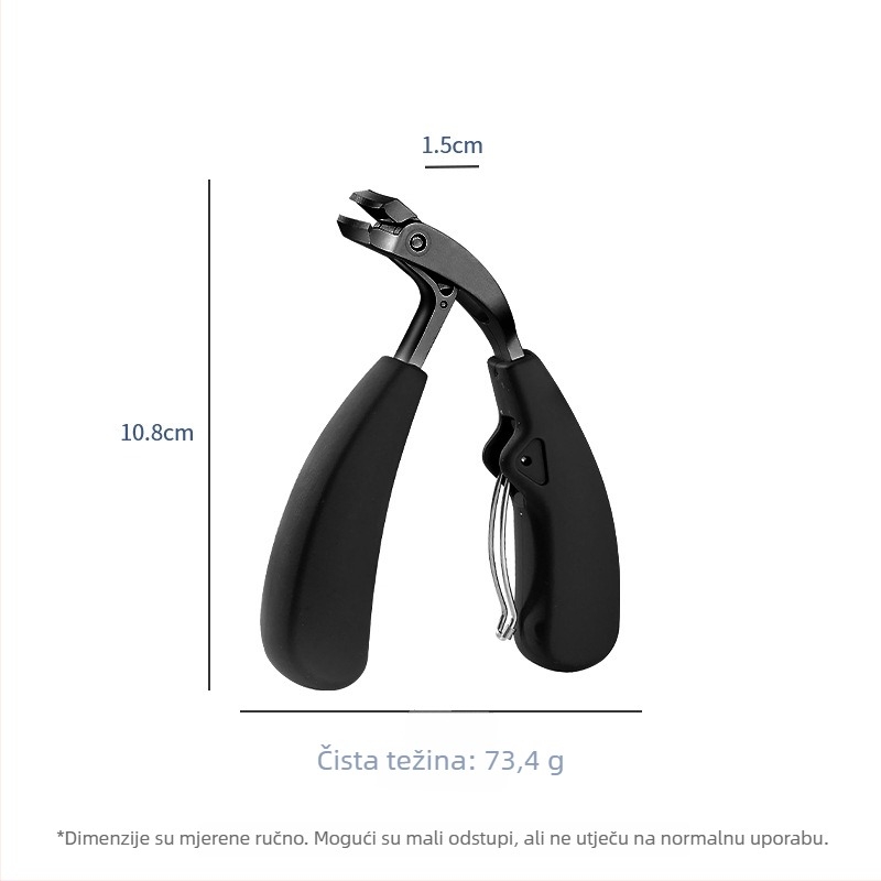 Klip za nokte na stopalu s dizajnom protiv prskanja, orlov kljun i šiljati vrh, za kućnu upotrebu