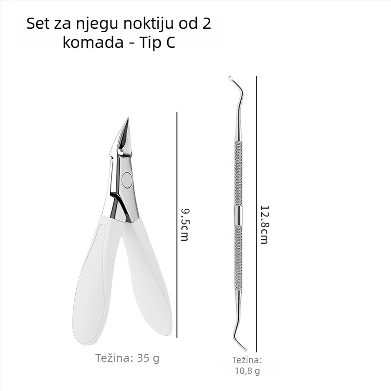 Klip za nokte na stopalu s dizajnom protiv prskanja, orlov kljun i šiljati vrh, za kućnu upotrebu