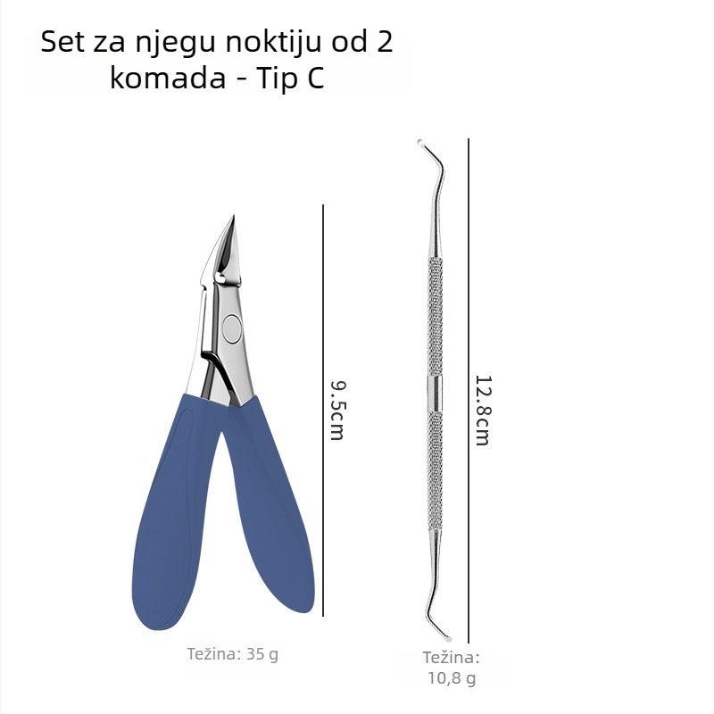 Klip za nokte na stopalu s dizajnom protiv prskanja, orlov kljun i šiljati vrh, za kućnu upotrebu