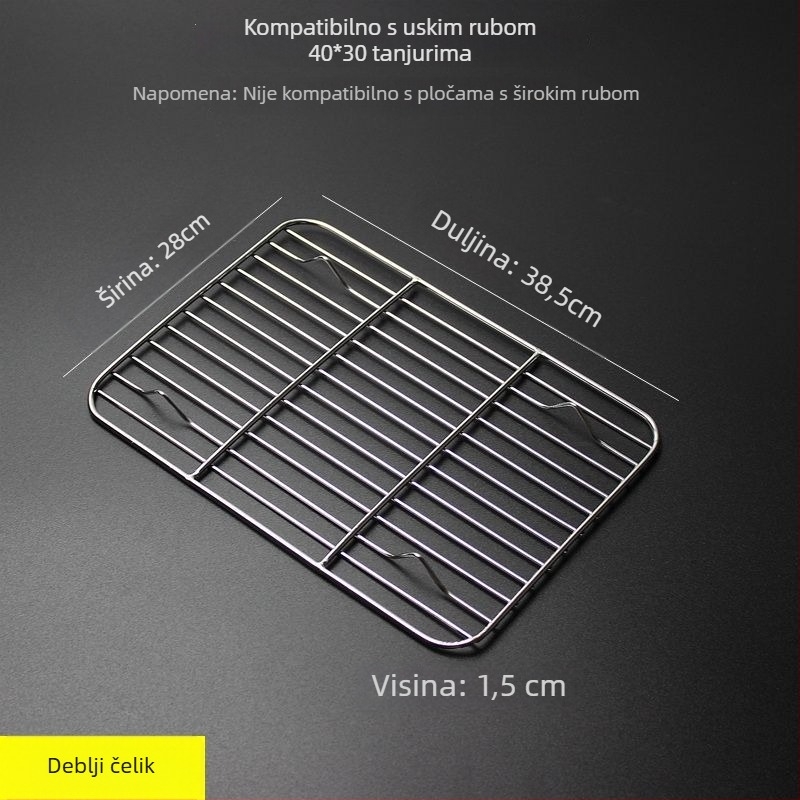 Kvadratna sklopiva mreža za roštilj i pečenje kruha