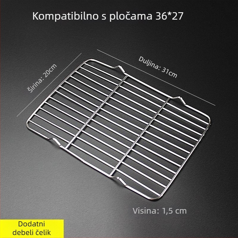 Kvadratna sklopiva mreža za roštilj i pečenje kruha