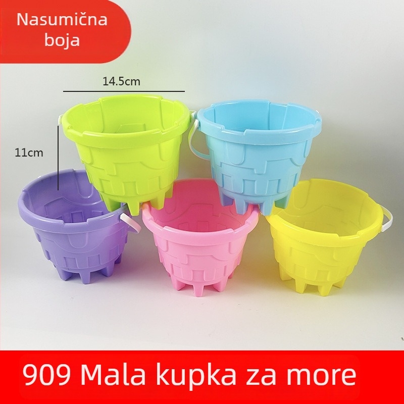 Plastična kanta za plažu za igru u pijesku i vodi, s igračkom riba, za djecu 4–6 godina, 3C certificirano