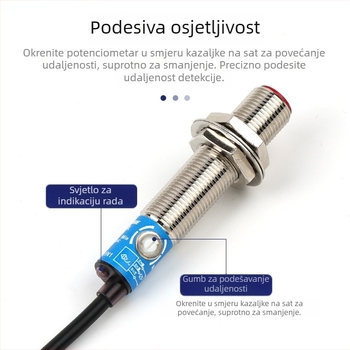 M18 laserski senzor SYM18J-D50N1 difuzni infracrveni fotoelektrični prekidač, IP66