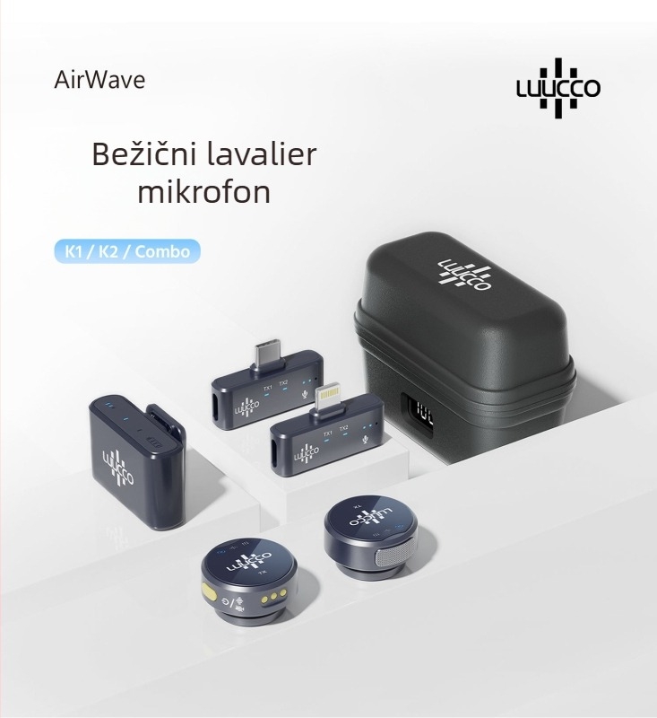 LUUCCO žični lavalier mikrofon, omnidirekcionalan, s ugrađenom baterijom, raspon frekvencija 20 Hz–20 kHz, SNR ≥70 dB, trajanje baterije 3–6 sati