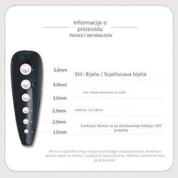 Rose forest set perli za nokte — polukružne ravne perle, Materijali: plast, perla, smola, Uzorak: cvijeće, ljubav, kap vode