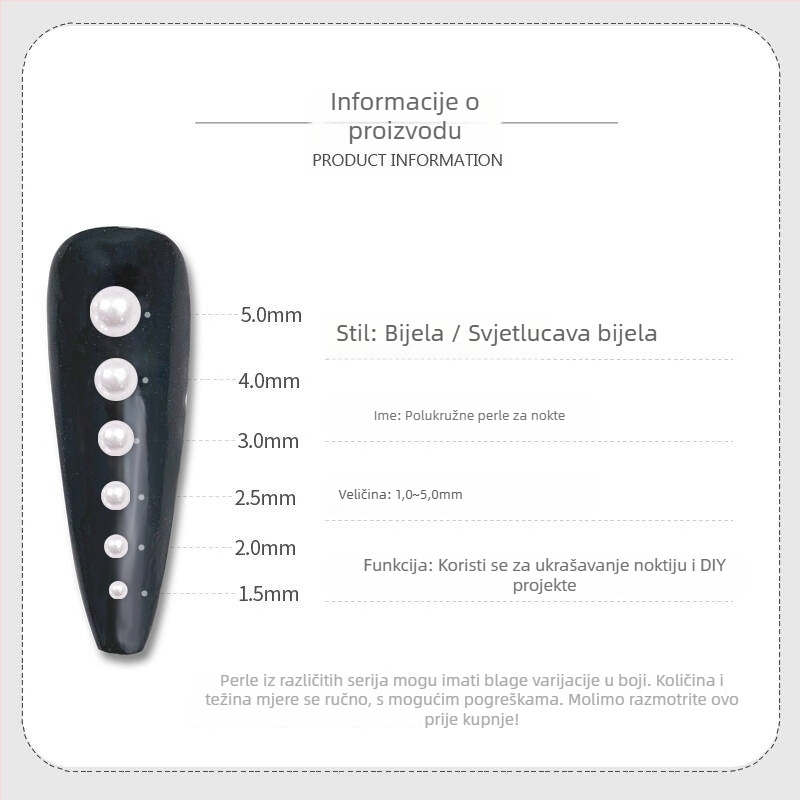 Rose forest set perli za nokte — polukružne ravne perle, Materijali: plast, perla, smola, Uzorak: cvijeće, ljubav, kap vode