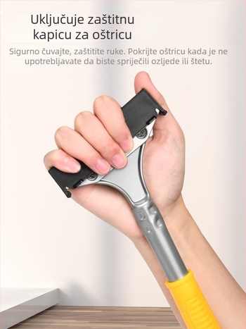 Staklena škrabljica s produženim rubom za završavanje spojeva i uklanjanje ljepila; model: kontaktirajte korisničku službu; marka: Drugo