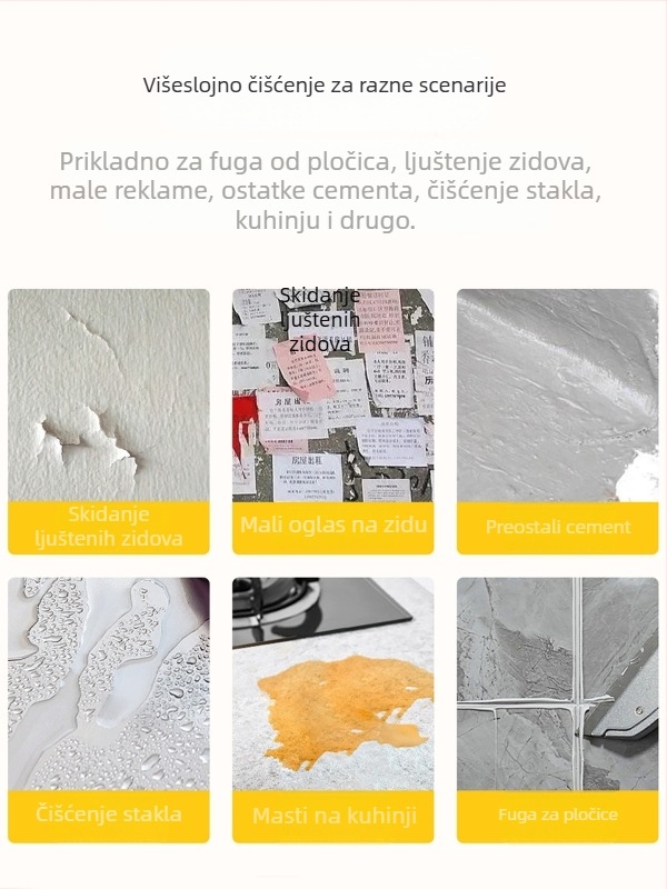 Staklena škrabljica s produženim rubom za završavanje spojeva i uklanjanje ljepila; model: kontaktirajte korisničku službu; marka: Drugo