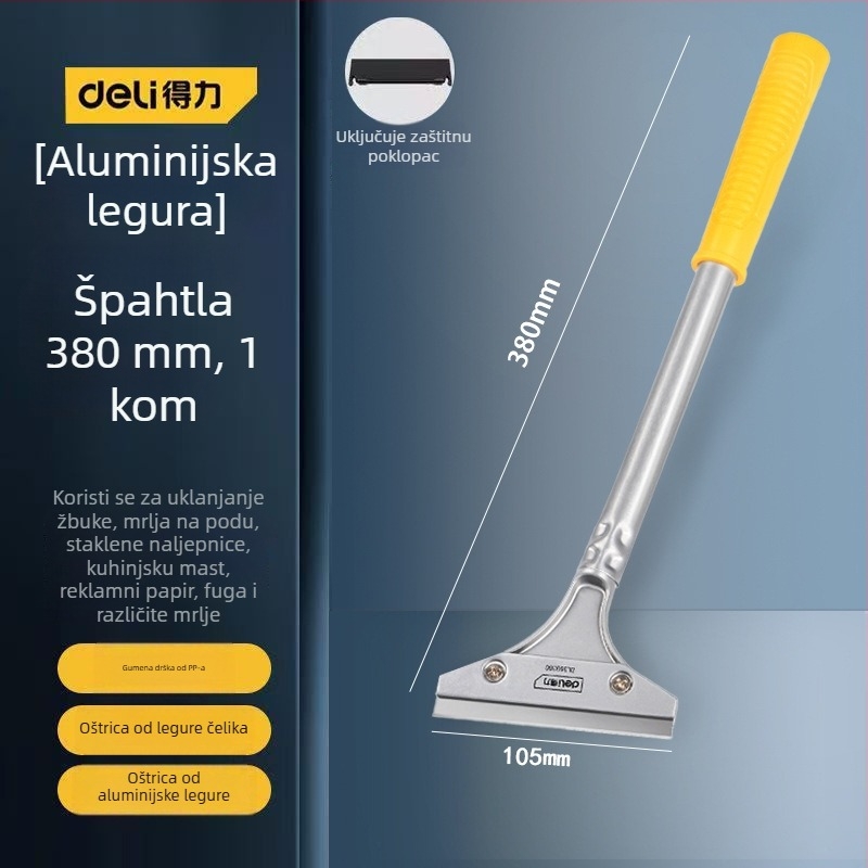 Staklena škrabljica s produženim rubom za završavanje spojeva i uklanjanje ljepila; model: kontaktirajte korisničku službu; marka: Drugo