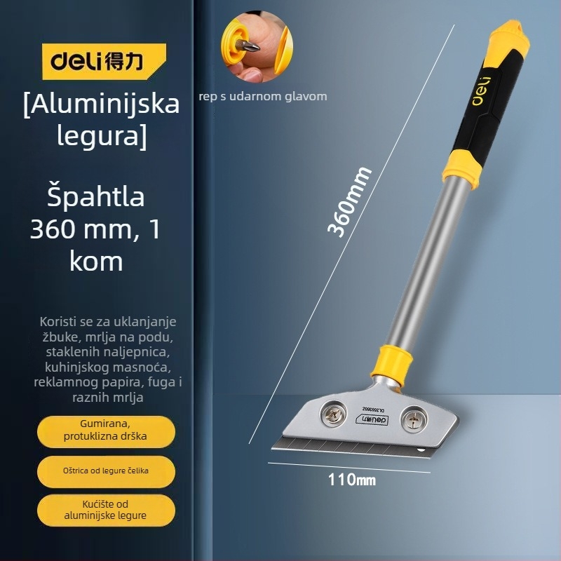 Staklena škrabljica s produženim rubom za završavanje spojeva i uklanjanje ljepila; model: kontaktirajte korisničku službu; marka: Drugo