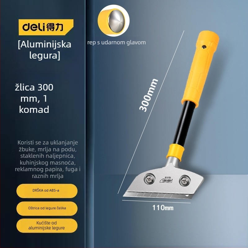 Staklena škrabljica s produženim rubom za završavanje spojeva i uklanjanje ljepila; model: kontaktirajte korisničku službu; marka: Drugo