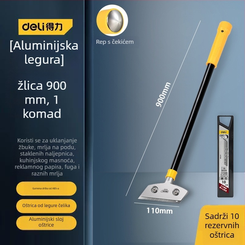 Staklena škrabljica s produženim rubom za završavanje spojeva i uklanjanje ljepila; model: kontaktirajte korisničku službu; marka: Drugo