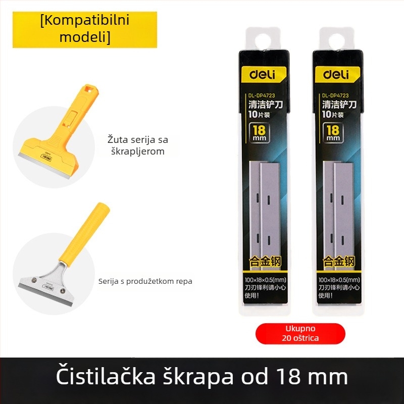 Staklena škrabljica s produženim rubom za završavanje spojeva i uklanjanje ljepila; model: kontaktirajte korisničku službu; marka: Drugo