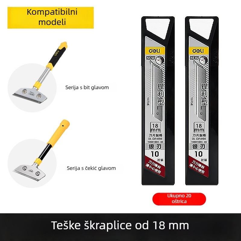 Staklena škrabljica s produženim rubom za završavanje spojeva i uklanjanje ljepila; model: kontaktirajte korisničku službu; marka: Drugo