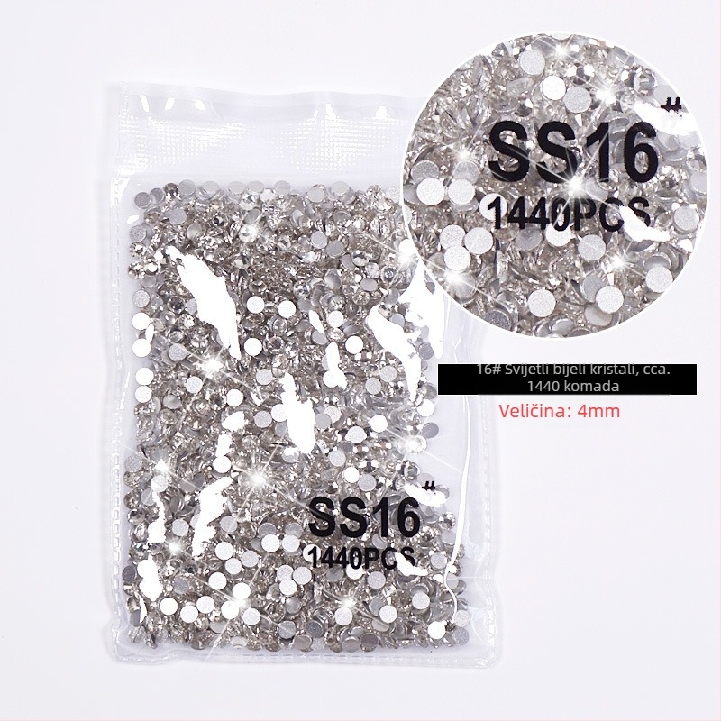 Nakit za nokte s malim majmunom, imitacija austrijskih dijamanata, aluminij oksid, osnovno pakiranje