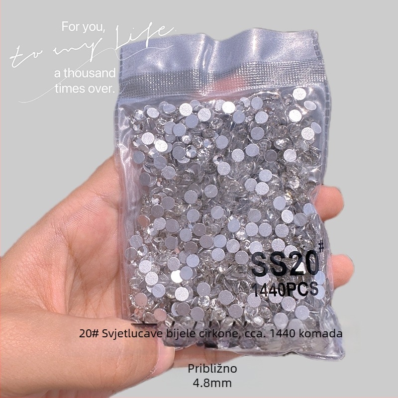 Nakit za nokte s malim majmunom, imitacija austrijskih dijamanata, aluminij oksid, osnovno pakiranje