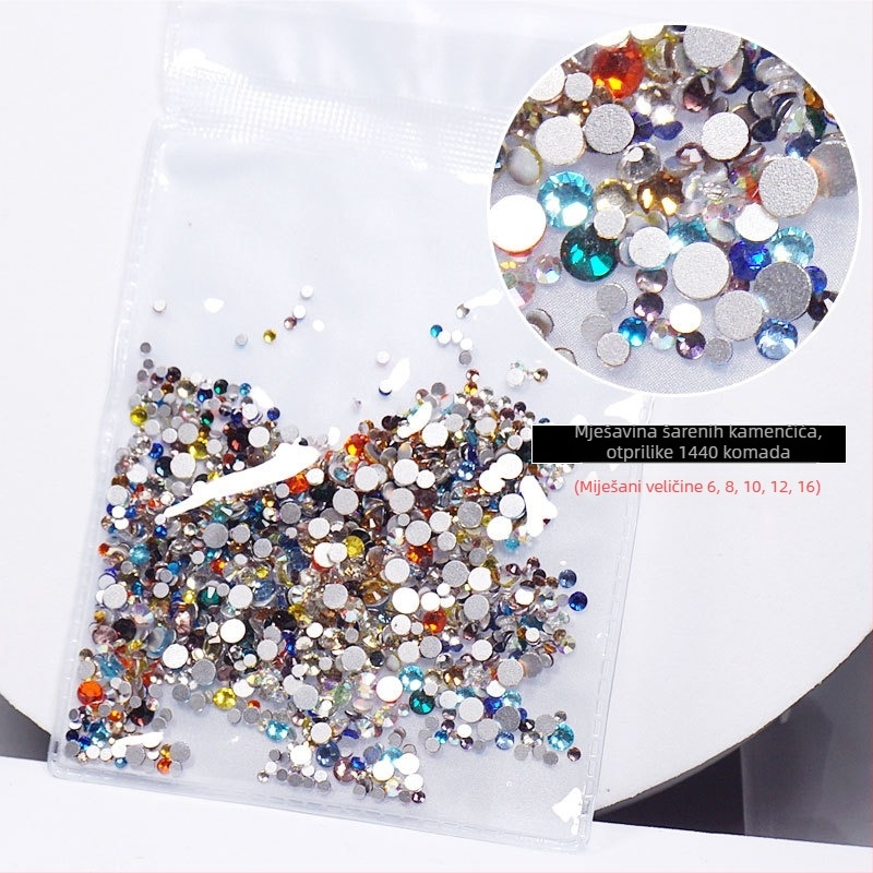 Nakit za nokte s malim majmunom, imitacija austrijskih dijamanata, aluminij oksid, osnovno pakiranje