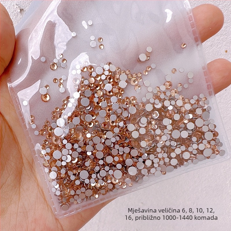 Nakit za nokte s malim majmunom, imitacija austrijskih dijamanata, aluminij oksid, osnovno pakiranje