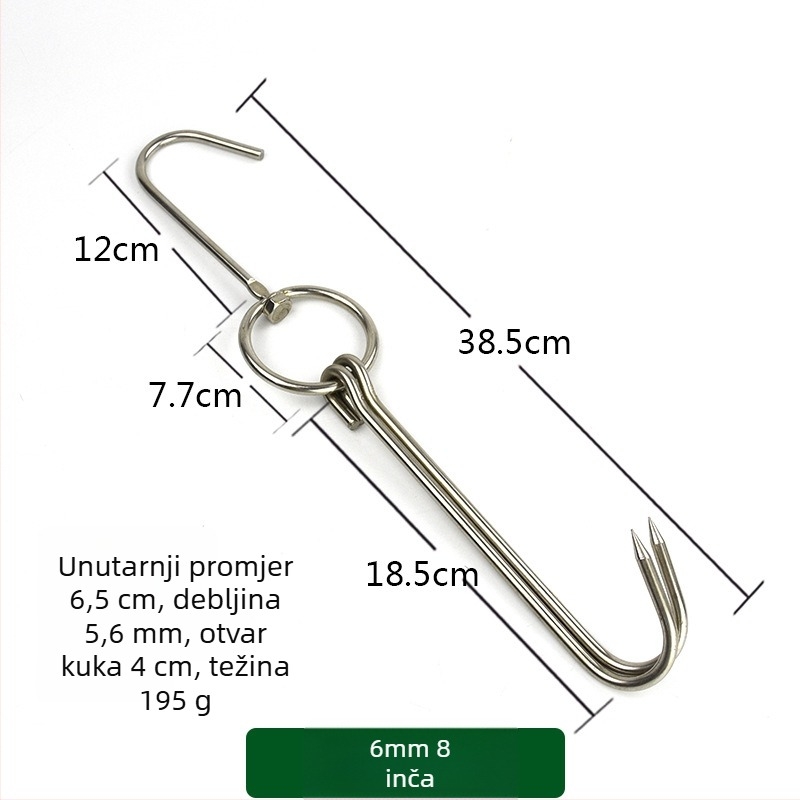 Nehrđajući čelični ražnjići za roštilj s nepravilnim dizajnom i dvostrukim kukama, marka Rongyang