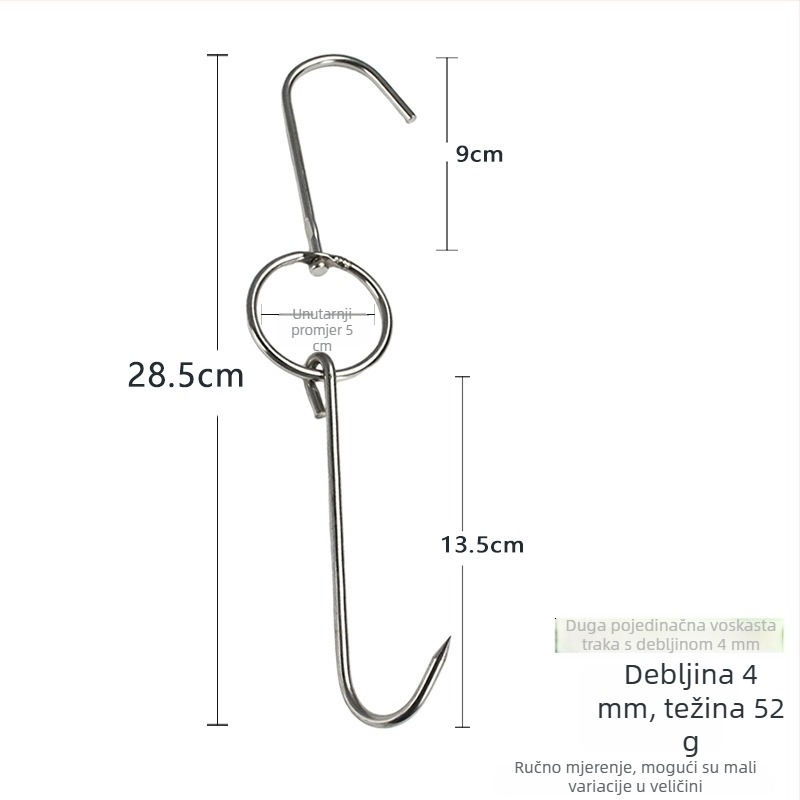 Nehrđajući čelični ražnjići za roštilj s nepravilnim dizajnom i dvostrukim kukama, marka Rongyang