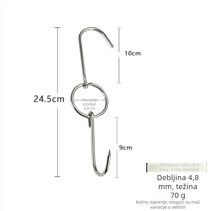 Nehrđajući čelični ražnjići za roštilj s nepravilnim dizajnom i dvostrukim kukama, marka Rongyang