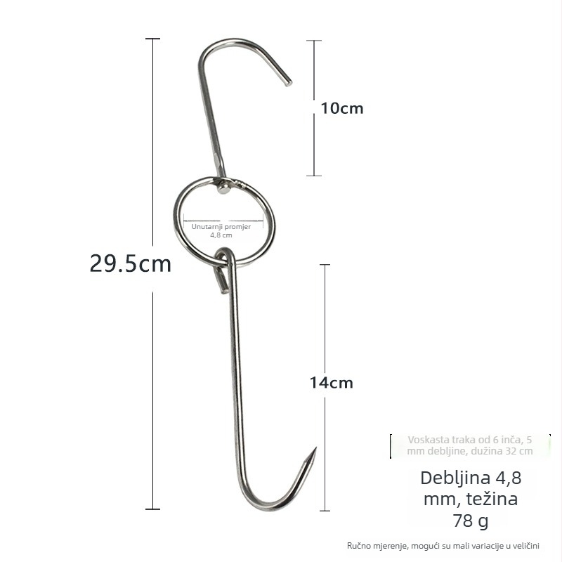 Nehrđajući čelični ražnjići za roštilj s nepravilnim dizajnom i dvostrukim kukama, marka Rongyang