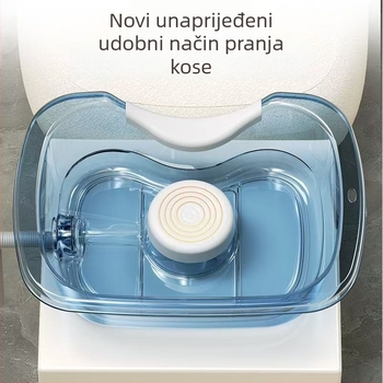 Kućni plastični bazen za pranje kose u ležećem položaju — za starije osobe, trudnice i njegovanje na krevetu (Materijal: Plastika; Marka: Drugo; Specifikacija: 1)