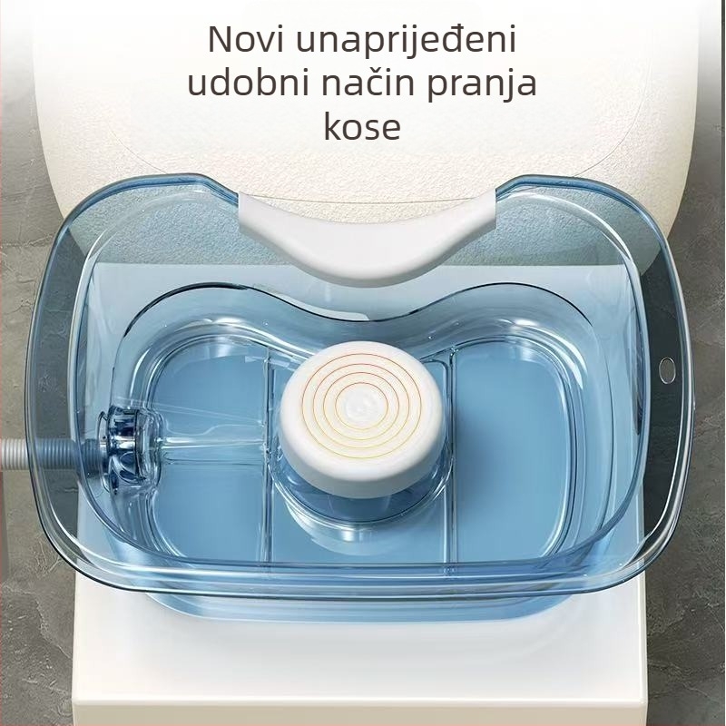 Kućni plastični bazen za pranje kose u ležećem položaju — za starije osobe, trudnice i njegovanje na krevetu (Materijal: Plastika; Marka: Drugo; Specifikacija: 1)