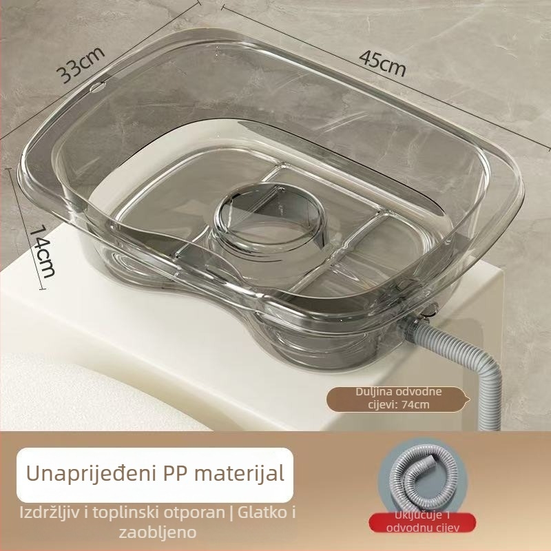 Kućni plastični bazen za pranje kose u ležećem položaju — za starije osobe, trudnice i njegovanje na krevetu (Materijal: Plastika; Marka: Drugo; Specifikacija: 1)