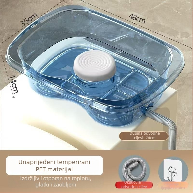 Kućni plastični bazen za pranje kose u ležećem položaju — za starije osobe, trudnice i njegovanje na krevetu (Materijal: Plastika; Marka: Drugo; Specifikacija: 1)