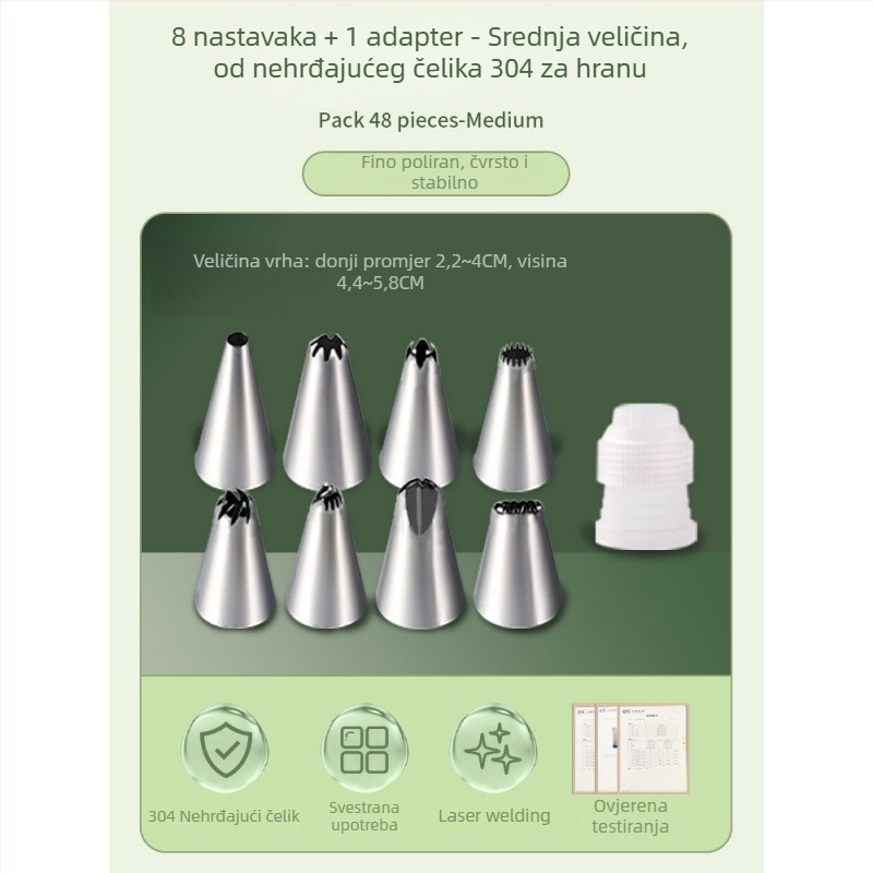 Unique silikonni set za ukrašavanje s nastavcima, vrećicom za ukrašavanje i kalupima za kekse, moderni minimalistički stil, lansiran 2023.