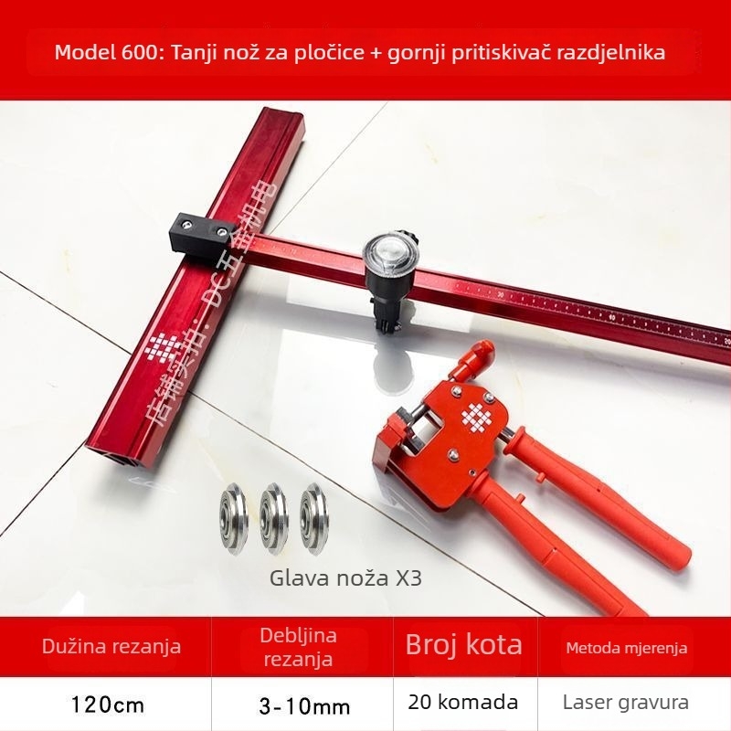 Tile Pusher: T-tipni gurad za pločice – lagan, višestruko funkcionalan rezač pločica