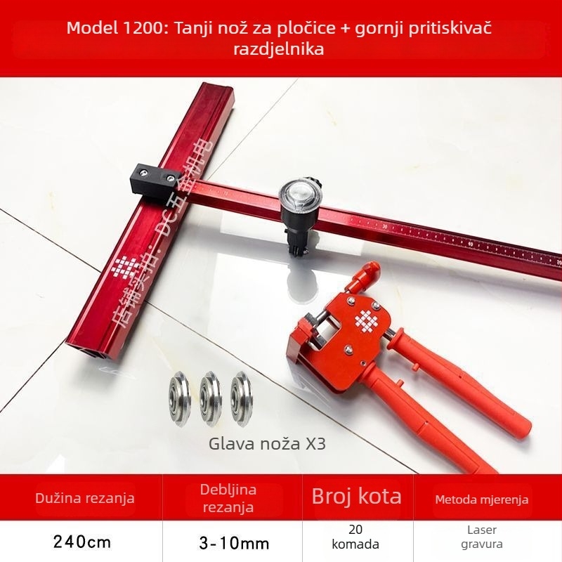 Tile Pusher: T-tipni gurad za pločice – lagan, višestruko funkcionalan rezač pločica