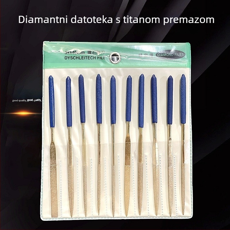 Chaohuidong elektroplirano dijamantne fajlove iz legure, set za obradu stakla — razni oblici: polukružni, ravni, trokuti