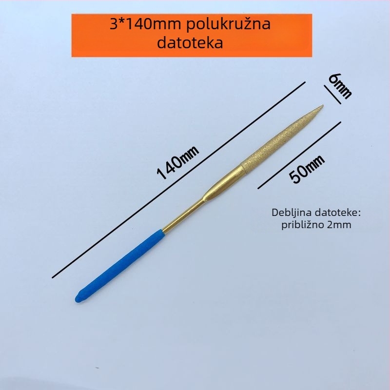 Chaohuidong elektroplirano dijamantne fajlove iz legure, set za obradu stakla — razni oblici: polukružni, ravni, trokuti