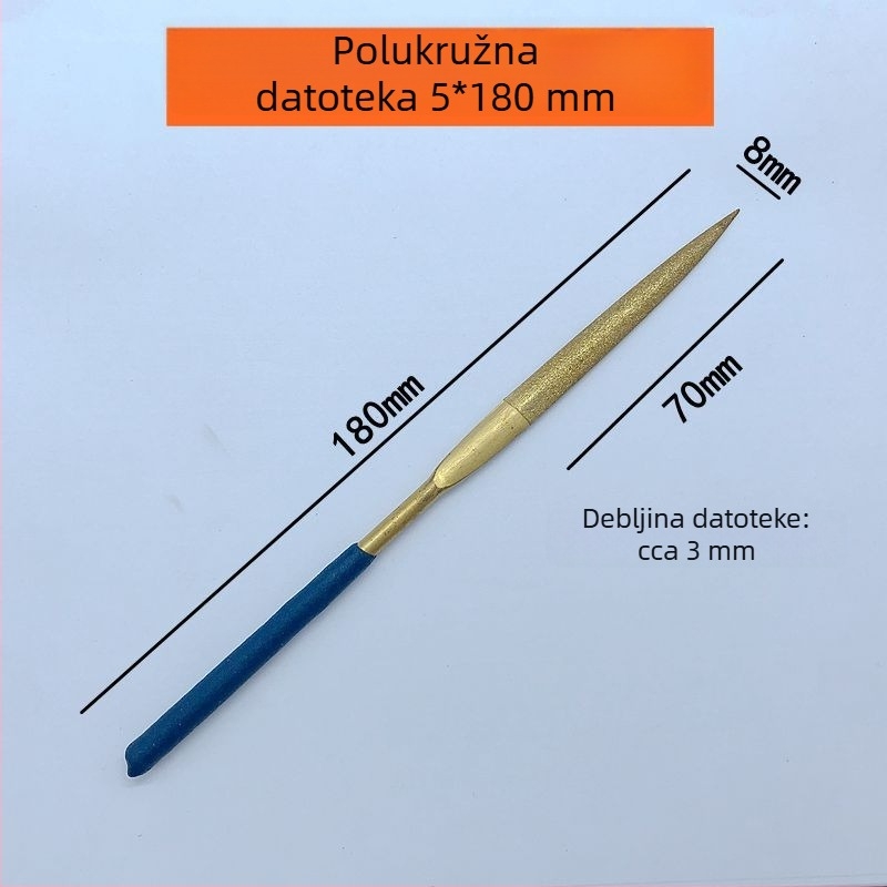 Chaohuidong elektroplirano dijamantne fajlove iz legure, set za obradu stakla — razni oblici: polukružni, ravni, trokuti