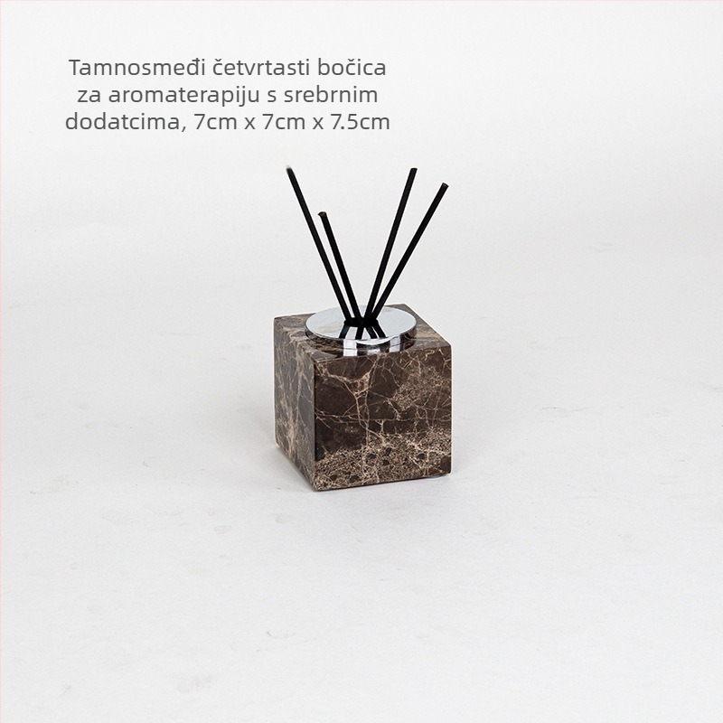 Šestdijelni mramorni set za kupaonicu s dekorativnim pladnjem, mogućnost otiska logotipa i prilagodba