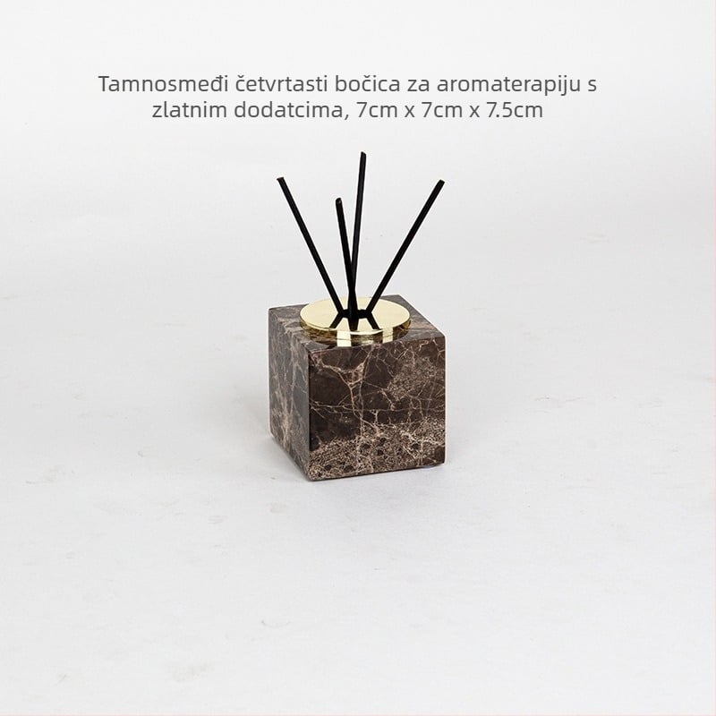 Šestdijelni mramorni set za kupaonicu s dekorativnim pladnjem, mogućnost otiska logotipa i prilagodba