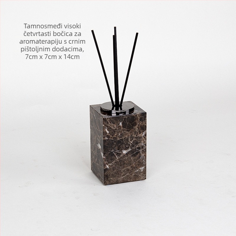 Šestdijelni mramorni set za kupaonicu s dekorativnim pladnjem, mogućnost otiska logotipa i prilagodba